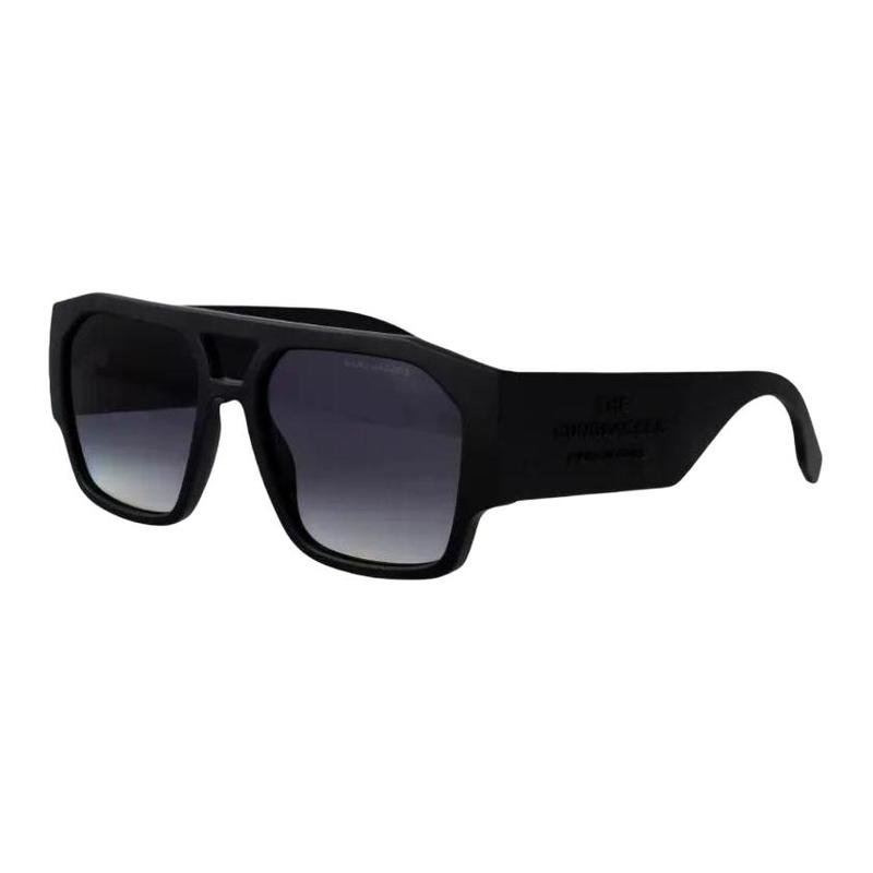 Marc Jacobs Solid Color Design Acetate Square Sunglasses Women's Matte Black MARC860S
