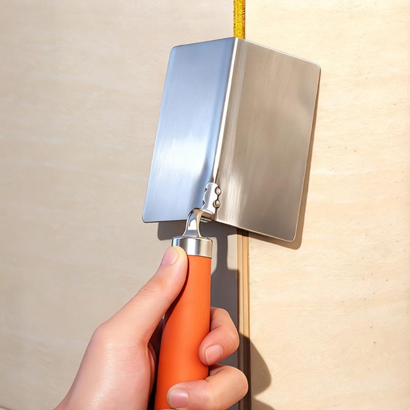 Durability Steel 90degree Corner Trowel with AntiSlip Handle Hanging Hole for Easy Storage Use Drywall Corner Tool