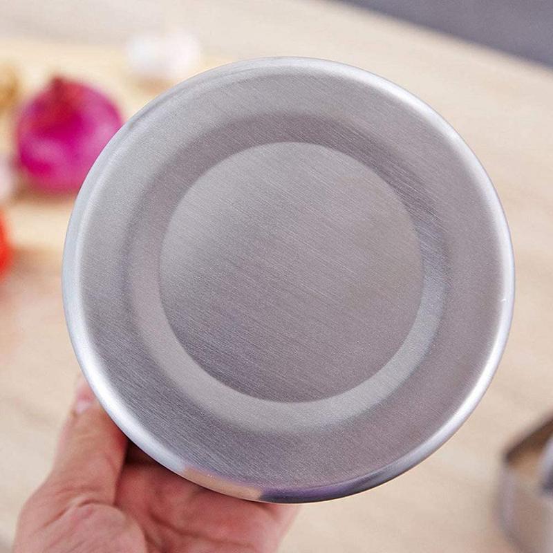 Stainless Steel Desktop Trash Can Office Desk Storage Bucket Mini Flip Home Car Trash Can