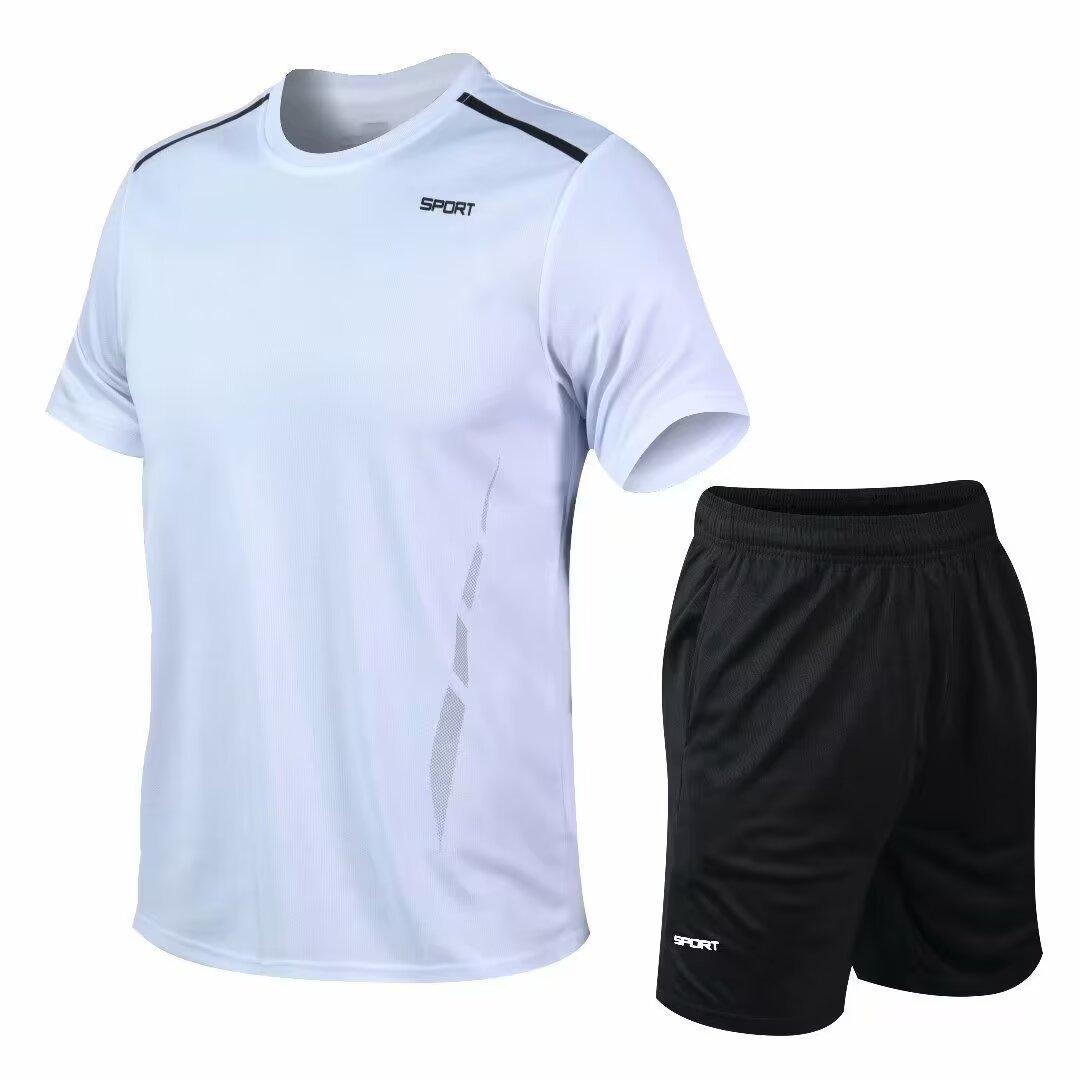 

1910 Short Sleeve Suit Running Suit Men S And Women S Sportswear Training Suit Mountain Climbing Casual Side Pocket M-5Xl M/165