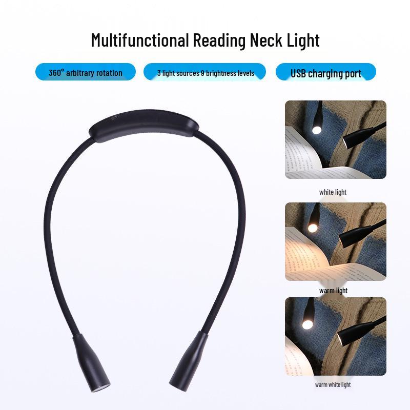 Rechargeable Foldable LED Neck Light & Reading Lamp with Eye Protection