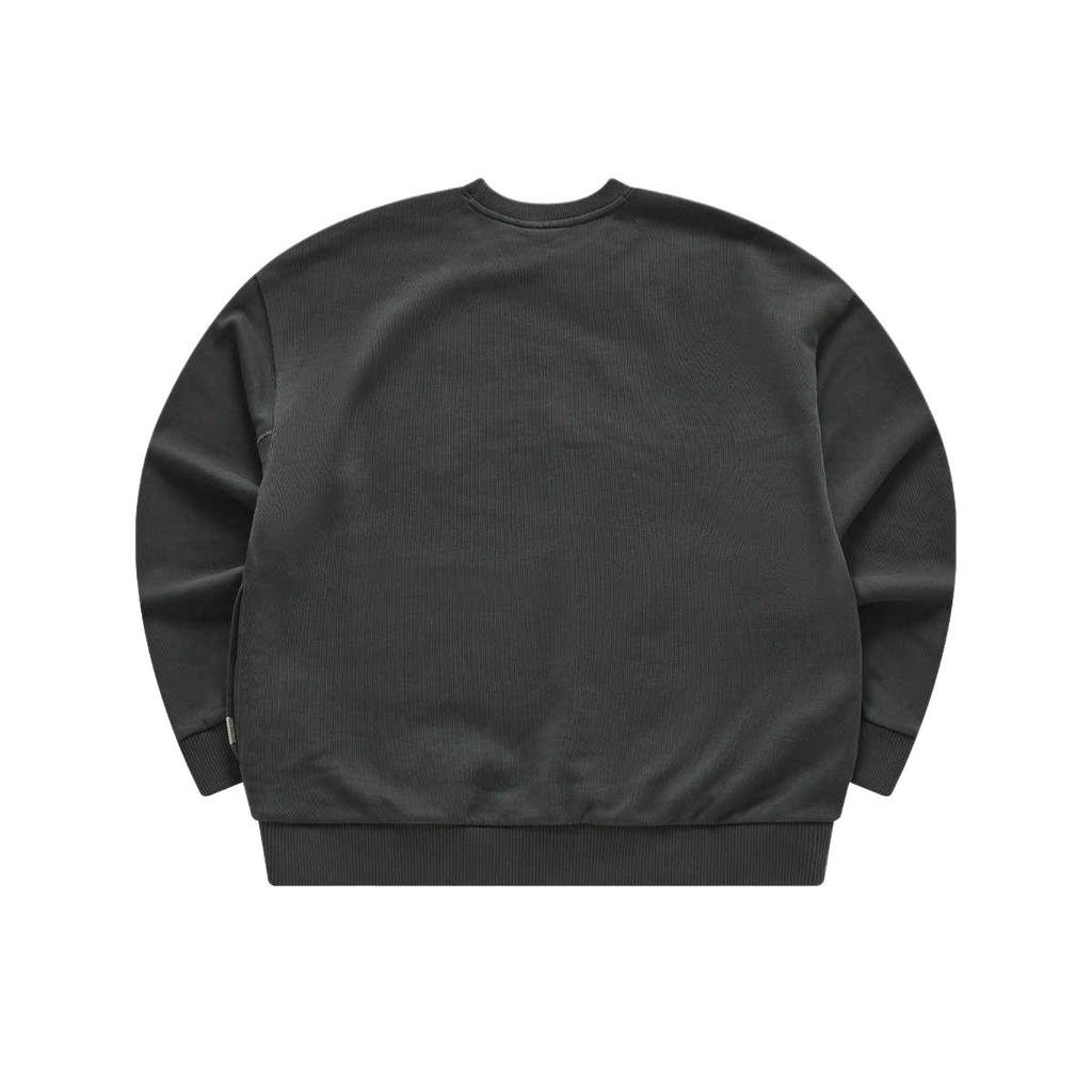 Fila Fusion Letter Round Neck Knitted Pullover Casual Sweatshirt Unisex Sweatshirt Asphalt-Gray T11U413205F-CC