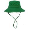 Frayed Edge Cotton Bucket Hat: Summer Sun Protection for Outdoor Travel and Shopping