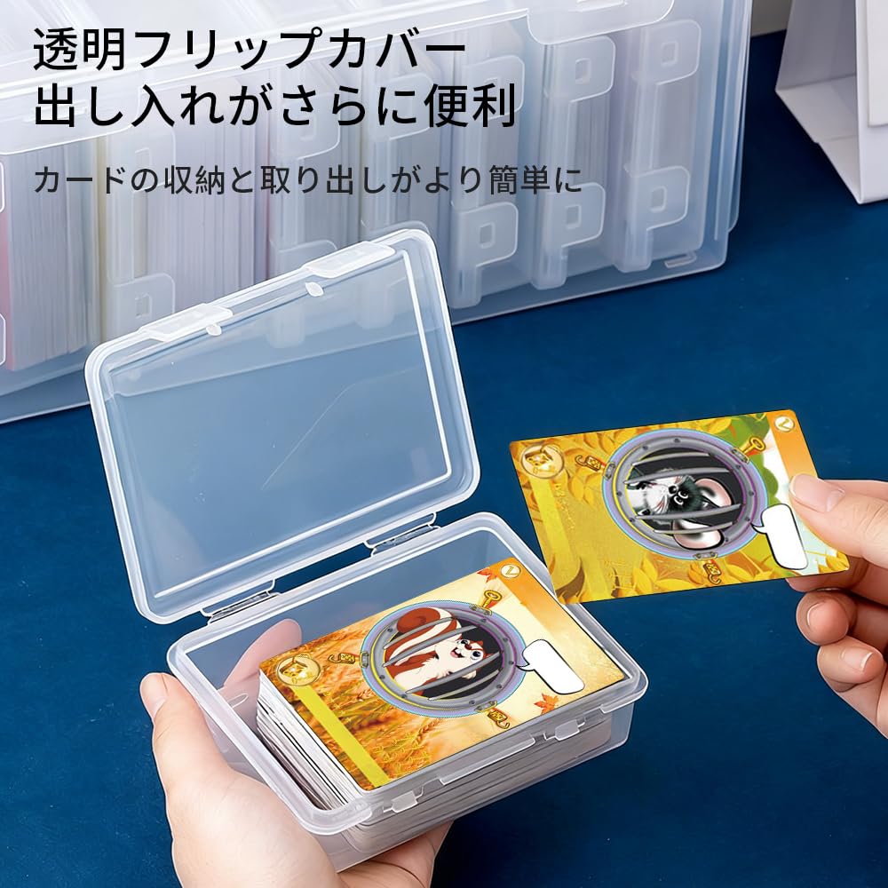 SIYINGSAERY Deck Sammelkartenspiel Transparente Kartenaufbewahrungshülle für Kartenspiele und Sammlungen Hülle, Hülle, [Set 1+9] Box, Klassifizierung,