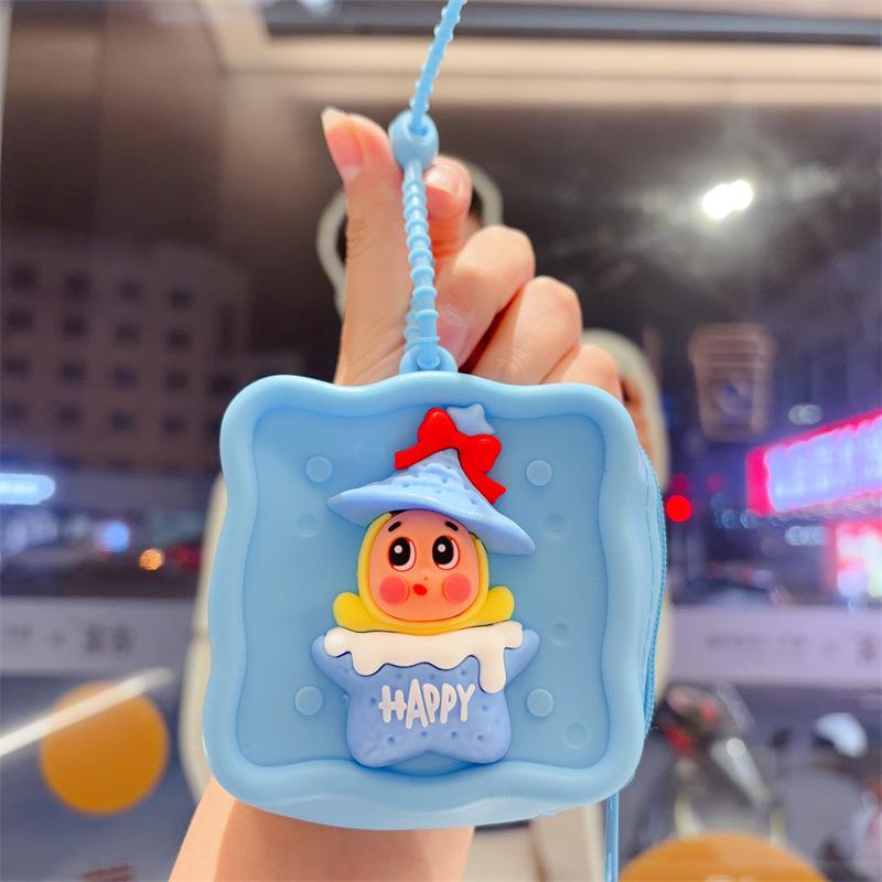 Cartoon Animal Silicone Keychain Bag - Kids' Coin Purse & Toy Pendant