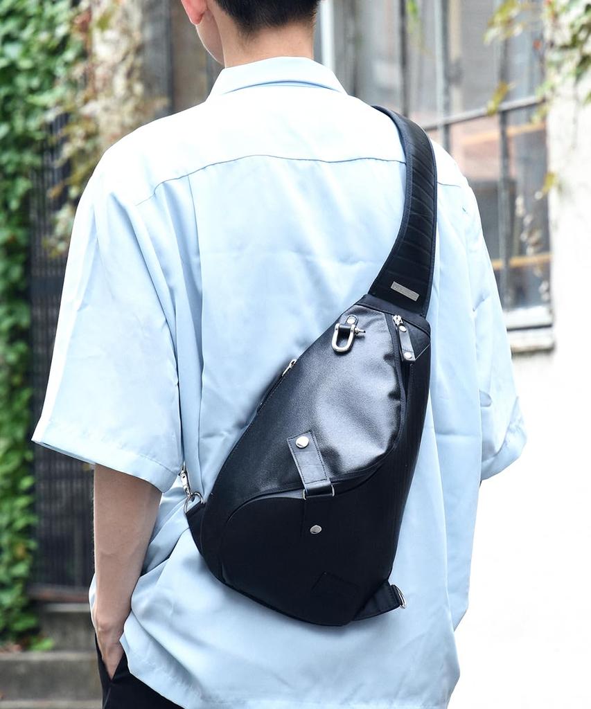 Morino Canvas x SEAL Waterproof One-Shoulder Bag, Spiral PRO MODEL, Men's Body Bag, Outdoor, Crossbody, One-Shoulder, with Shoulder Pad, Touring Bag