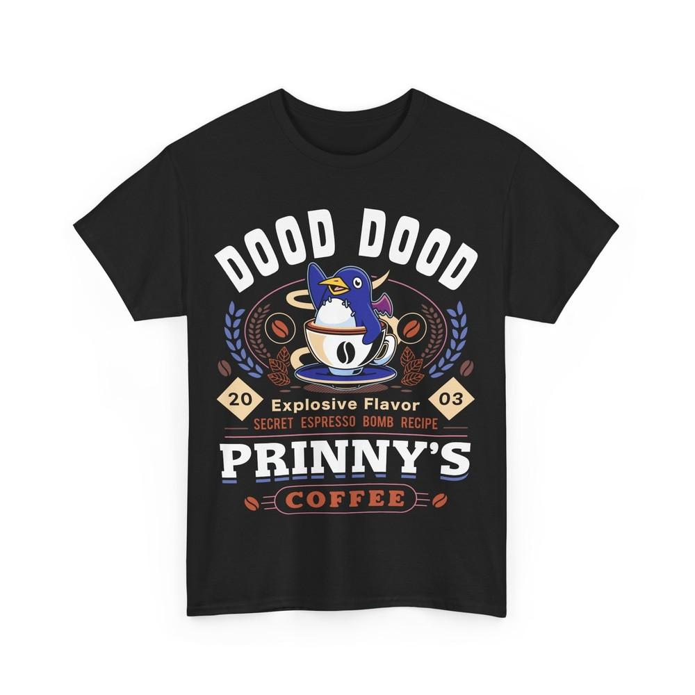 

Prinny Dood Coffee Emblem Unisex T-Shirt. Disgaea Video Game. Etna. Usalia. 4XL