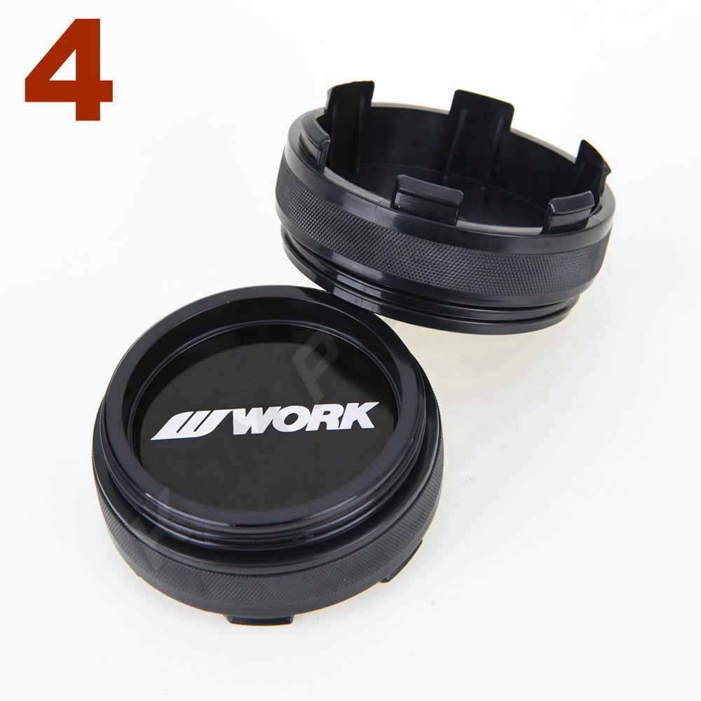 4PCS 61MM OD / 57.5MM ID Sport Rim Cap WORK EMOTION MEISTER VS Sticker Centre Cap Rim Wheel Cover Cap Hubcaps