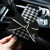 1pc Classic Plaid Bowknot Universal Car Gear Shifter Handbrake Cover Auto Seat Belt Case Car Interior Decor Accessories Women