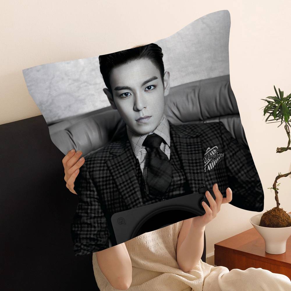 Korean Celebrity Singer T-TOP Pillow Cover Sofa Cushion Cover Home Room Decoration Children Gift