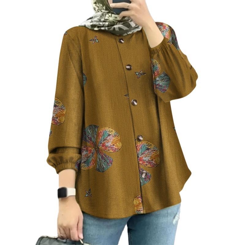 Cămașă New Fashion Floral pentru femei de mărimi plus