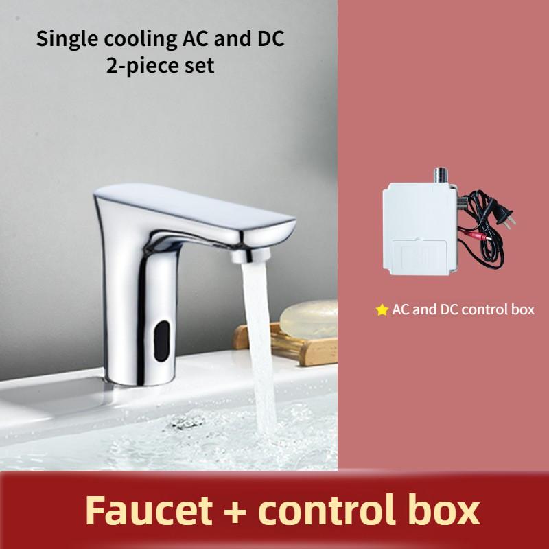 Bathroom Basin Faucet Full Copper Intelligent Single Hot And Cold Sensing Faucet Automatic Infrared Sensing Water Tap