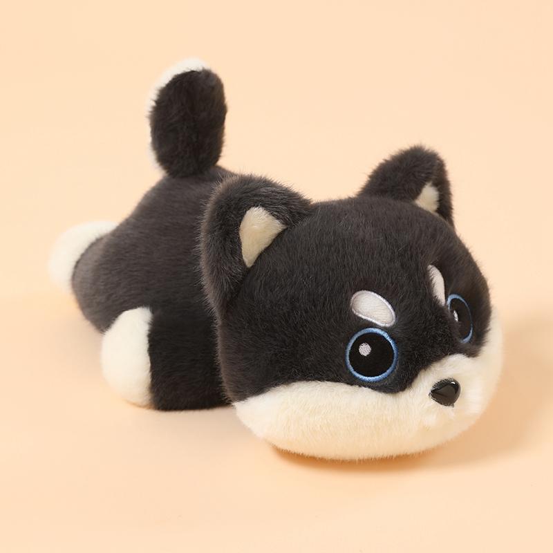 35Cm Lying Cute Dog Puppy Doll Stuffed Shiba Inu Husky Plush Toy Fluffy Appeasing Birthday Present