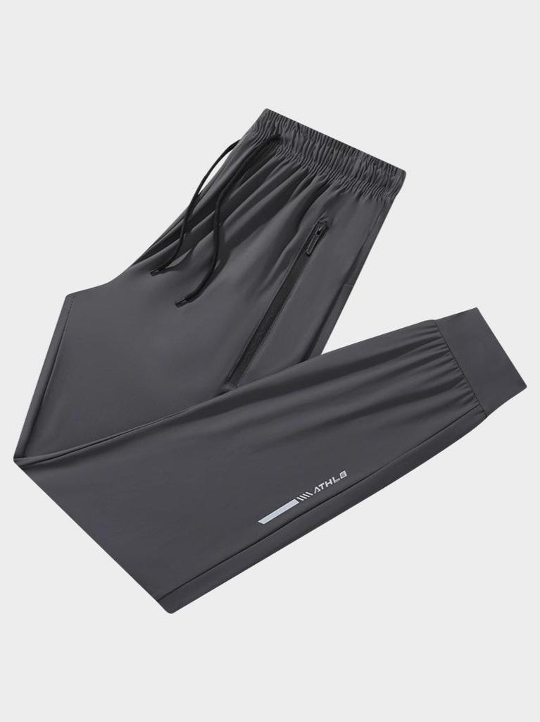 Summer Ice Silk Quick-Dry Plus Size Joggers - High Stretch, Silky Cool, Trendy Straight Leg Sports Pants