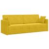 Floor Sofa Bed Yellow 213 X 70 X 77 Cm Velvet