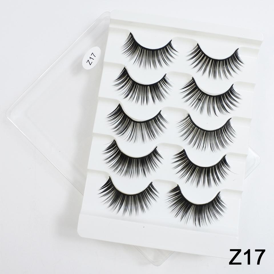 RED SIREN Cat Eye Lashes 5 Pairs Winged Wispy Natural False Eyelashes Makeup Fox Eye Faux Mink Eyelashes