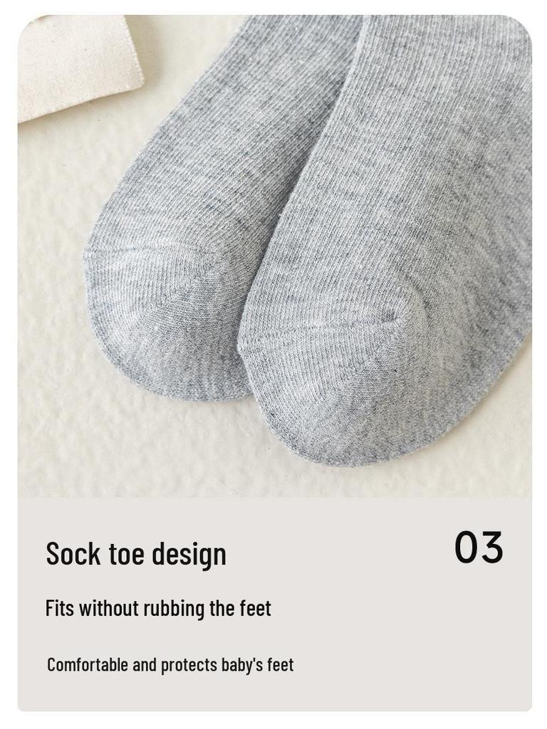 Girls' Korean-Style Bow Calf Socks for Spring and Autumn