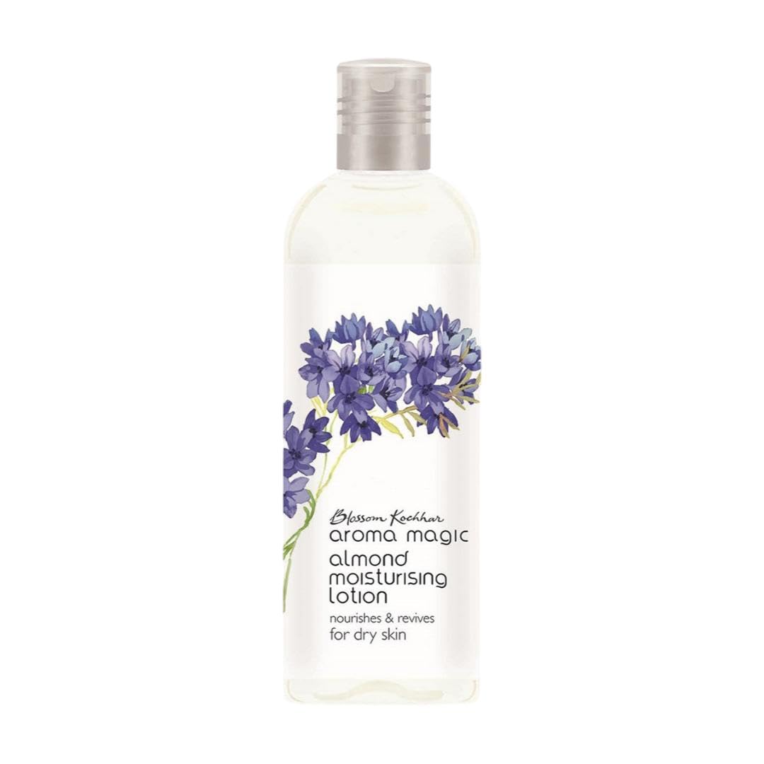 Aroma Magic Almond Moisturising Lotion SPF 15| for 24H nourishment |Moisturizes & revives skin| lotus leaf extracts, jojoba oils, geranium & rose esse