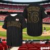 Baseballtrikot Japan 16 OHTANI Nähen 3D-Druck Günstig Hochwertig Sportbekleidung für Draußen WEISS Schwarz gestreift SAMURAI Familie Kinder T-Shirts