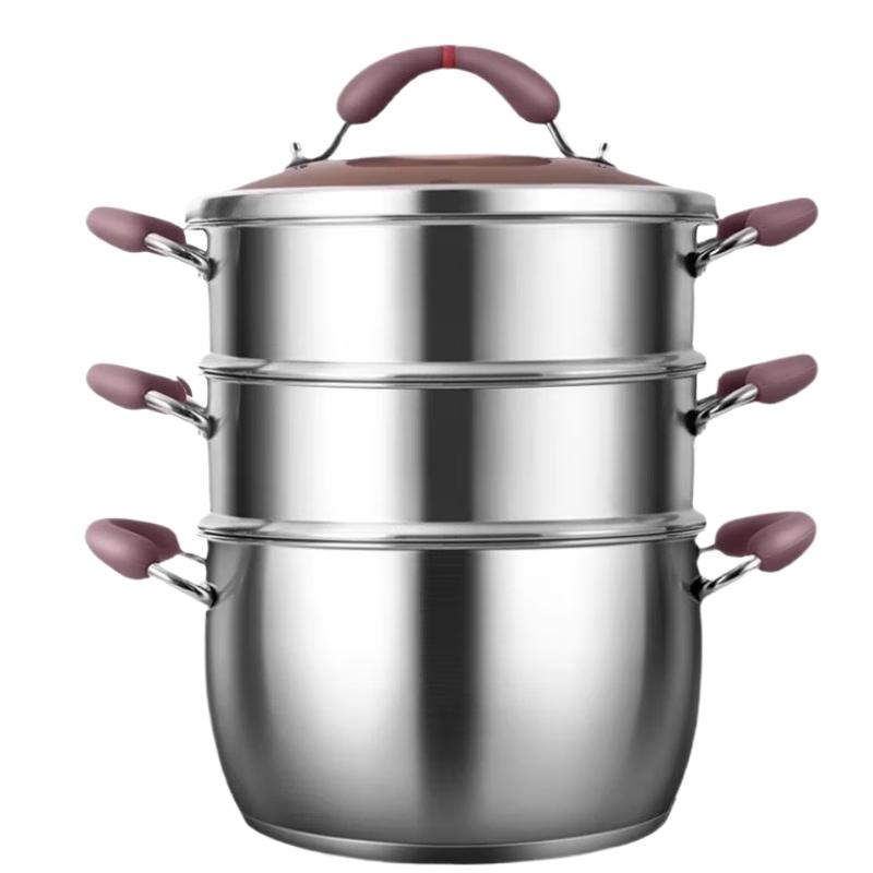 Yingbai 316 Stainless Steel Induction Stockpot with Steamer