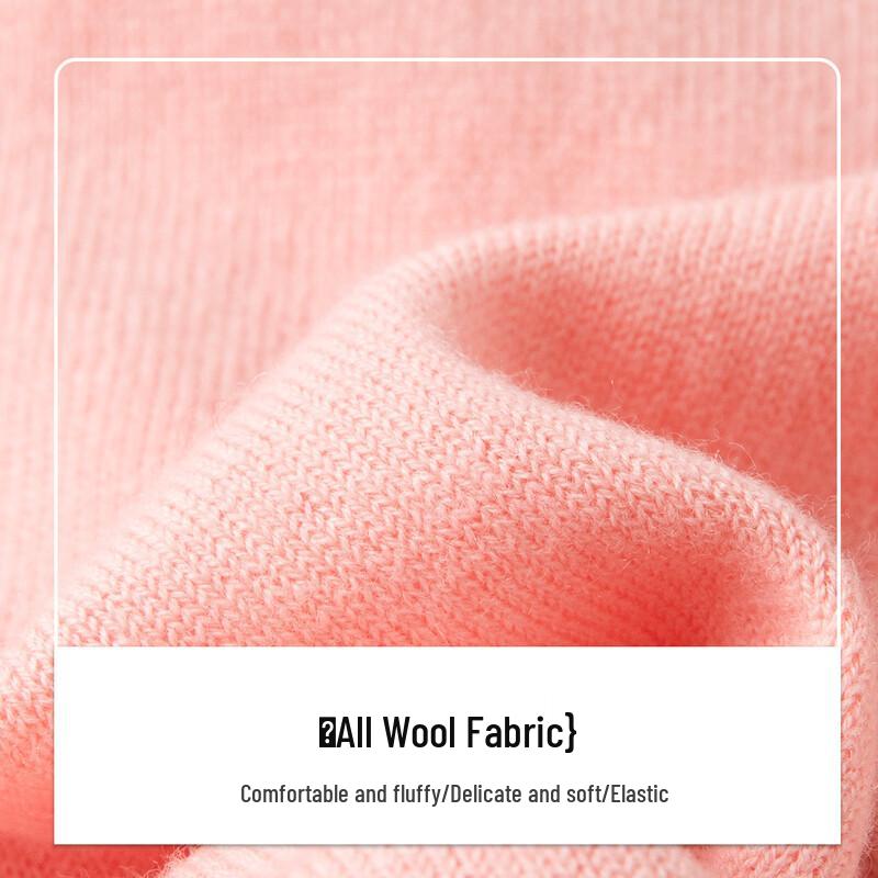 TUHUANG Women's Seamless Pure Wool Speckled Hooded Sweater