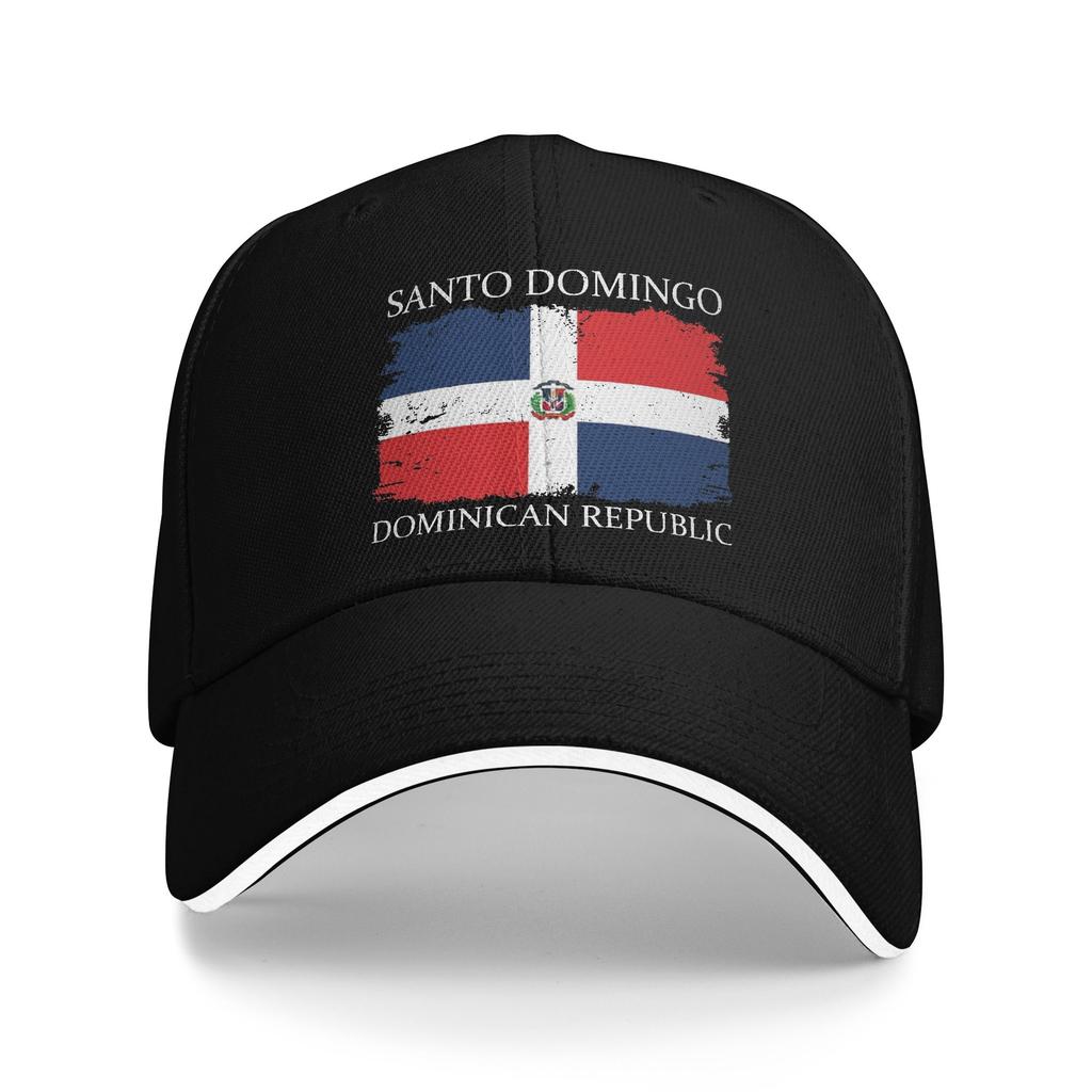 Santo Domingo Dominican Republic Flag Trucker Hat Spring Sunscreen Cap Unisexs Womens Baseball Cap Casual Outdoor Hats