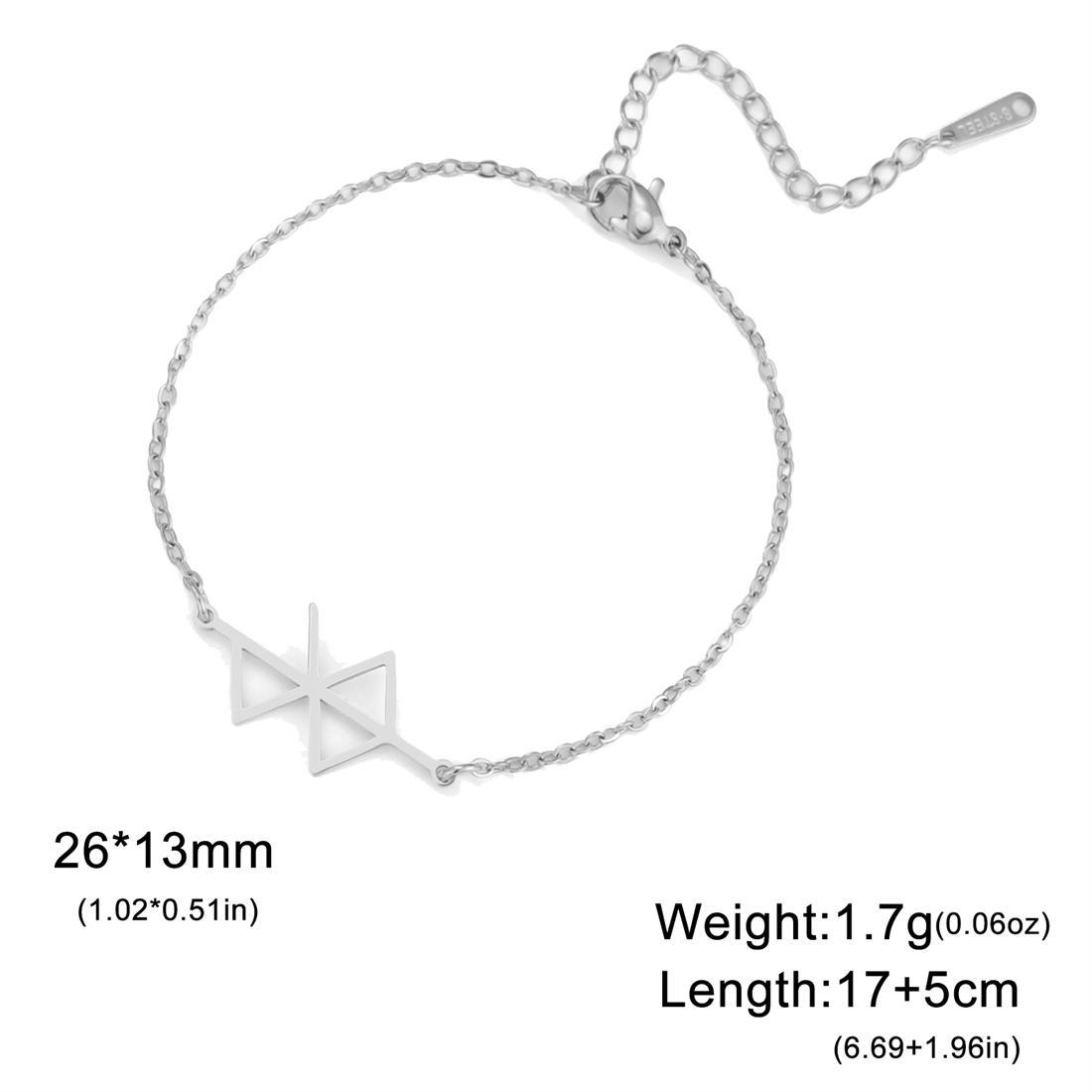 EUEAVAN Norse Rune Bracelet Stainless Steel Mysterious Retro Protection Geometric Symbol Bracelet Spiritual Amulet Jewelry