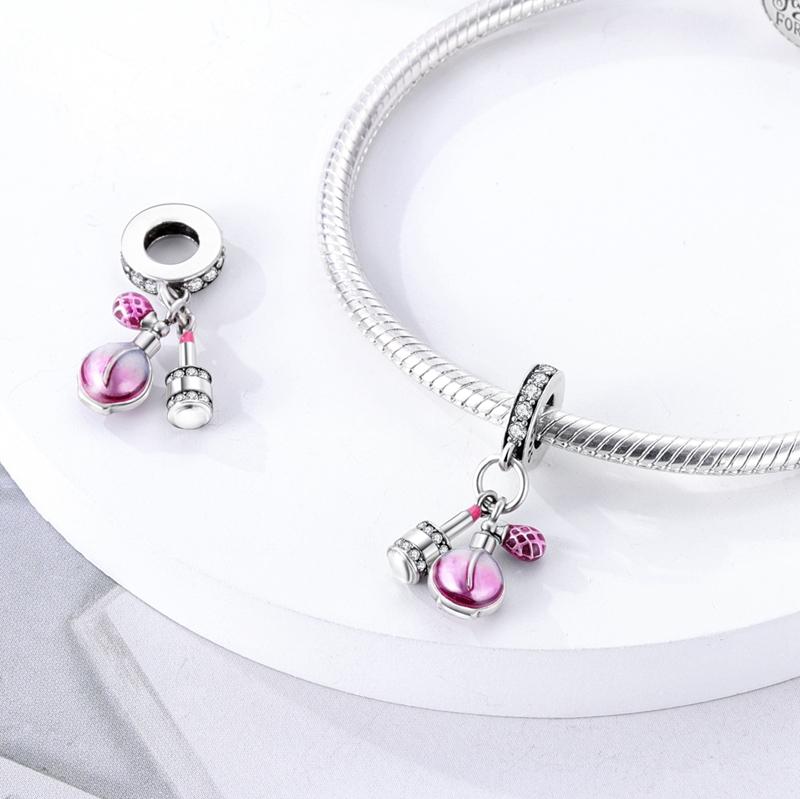 copper Perfume Bottle Charm Bead Charms Bead Charms Compatible With Authentic Bangle Bracelets Pendants Dangle Diy Jewellery Gift Ideal For Women