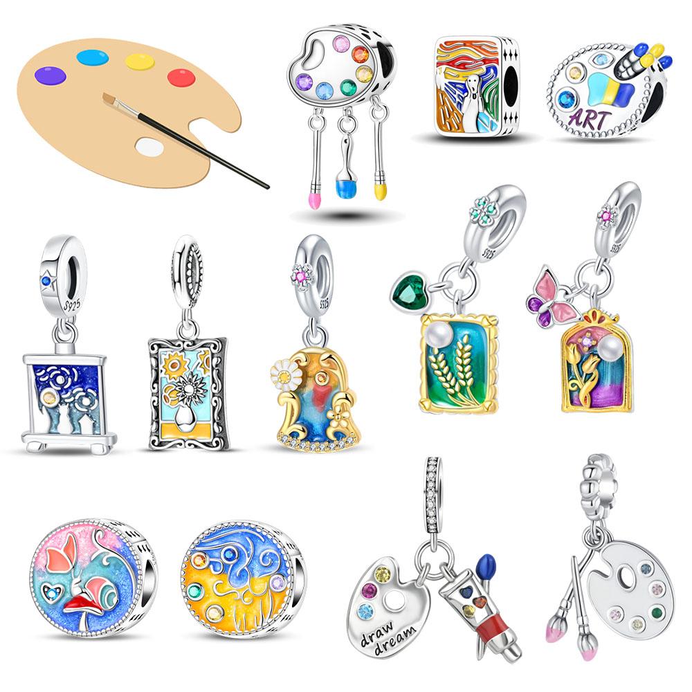 High-Quality Copper Painting And Art Pad Sunflower Charm Fit Diy Bracelet Necklace Niche Temperament Party Gifts