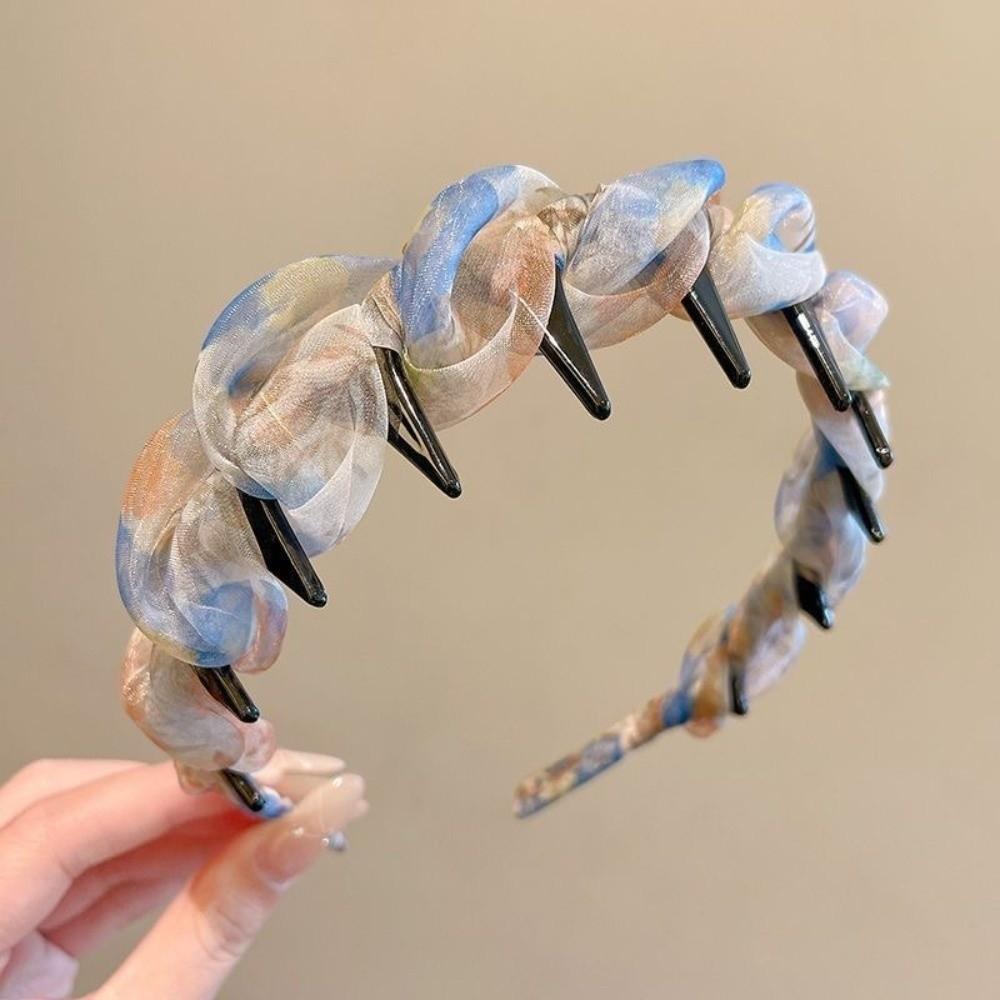 U Shape Hairband Pleated Hair Comb Fashion Hair Hoops  Hair  Accessories
