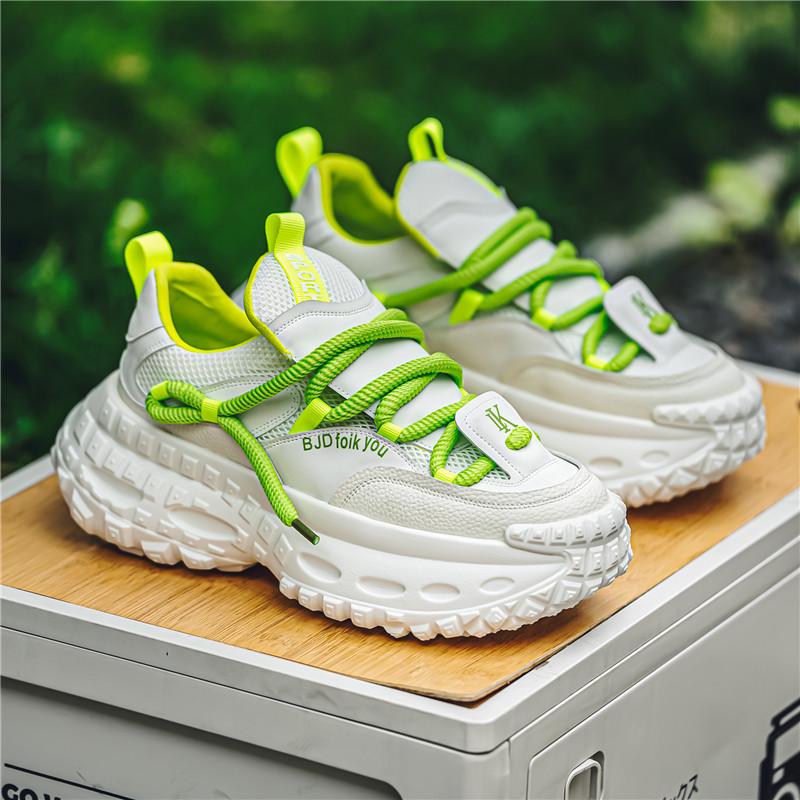 

Мужская обувь Летняя дышащая спортивная и досуговая модная обувь Универсальная толстая подошва Увеличивающая износостойкая спортивная обувь 39