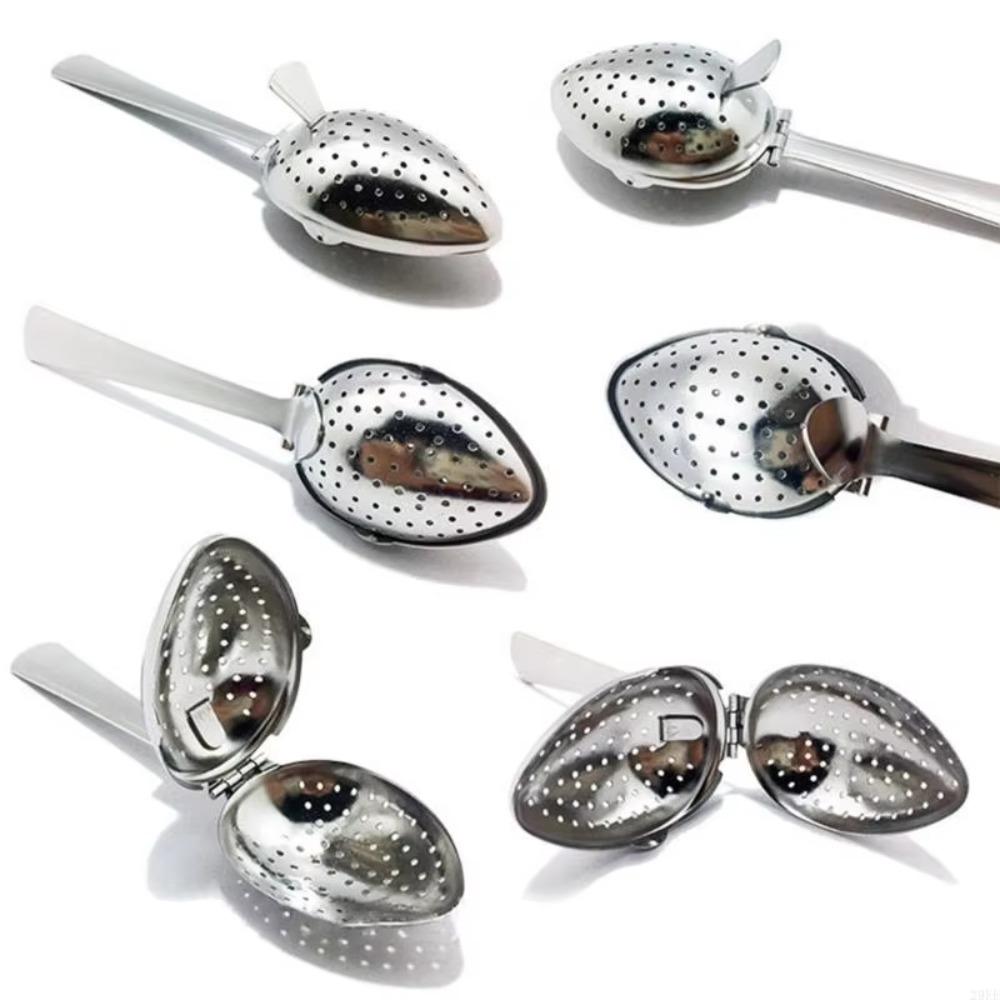 2 Piece Rustproof Tea Strainer Spoon Stainless Steel Tea Infuser Sieve Tea Filter Spoon  Spices