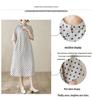 Summer 2026 Cotton Linen Polka Dot A-line Dress for Women