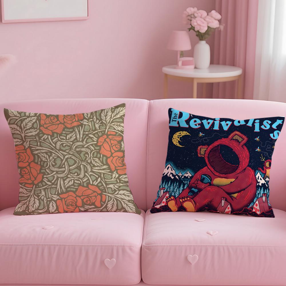 Fashion TThe Revivalistsful Cushion Cover Comfortable Reversible Pillow Cover Ideal for Car Sofa Bedroom Beyond