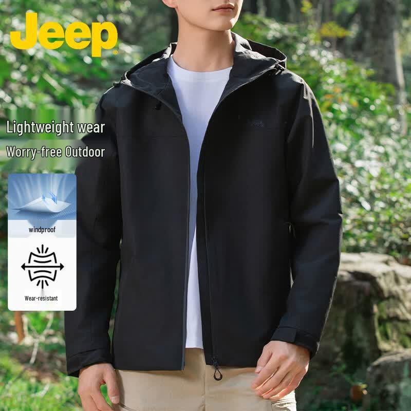 JEEP Men's Spring/Autumn Hooded Casual Jacket