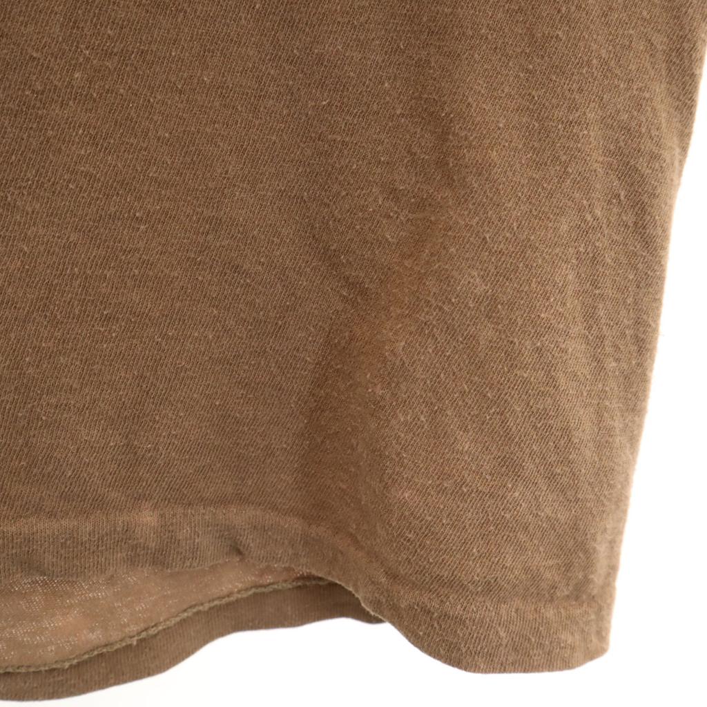 US ARMY 90s Old DLA Short Sleeve T-shirt L Brown Single Stitch Men's Used