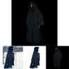 Elegante schwarze mittelalterliche Umhangkapuze, perfekt für Renaissance-Cosplay und Halloween