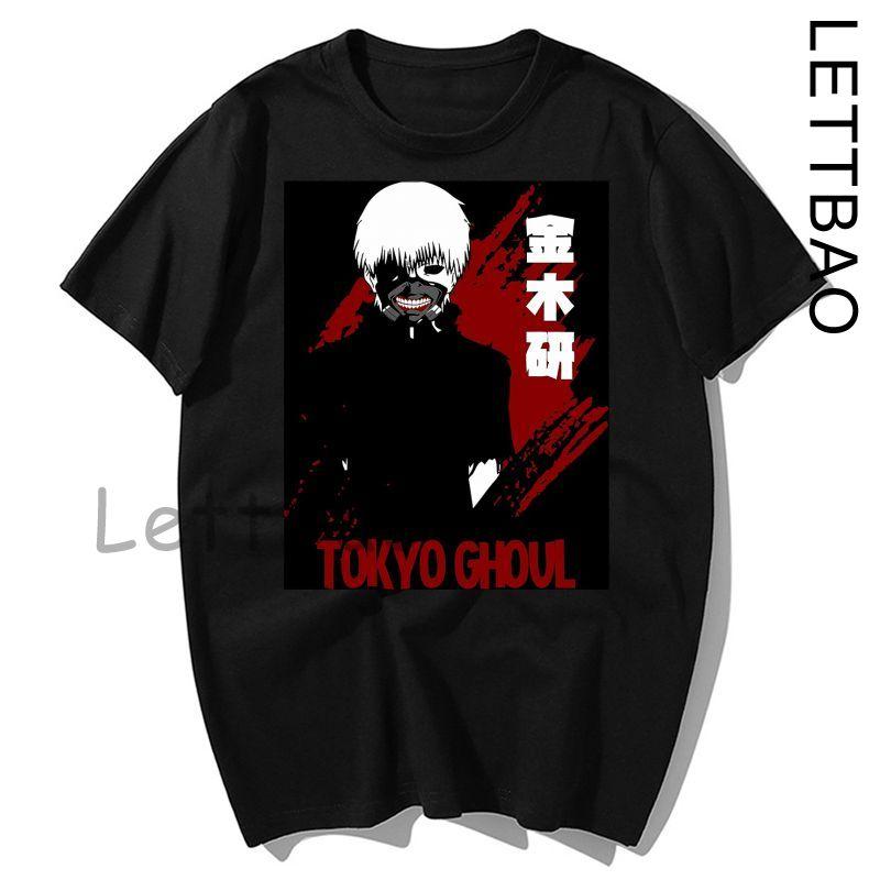 Casual Tops Japan Anime Tokyo Ghoul Funimation Kaneki Ken Cartoon Loose T Shirt Harajuku Punk Cool