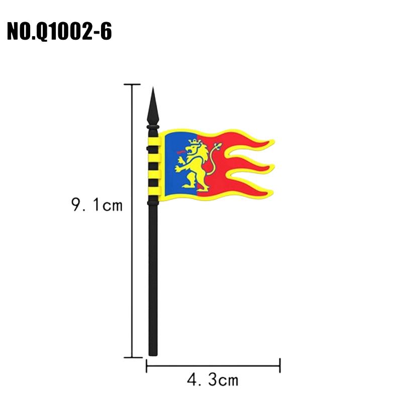 Medieval Military Castle Knight Soldier Shields Building Blocks Flags Movie Figures Accessories Mini Compatible Brick Toy Gifts