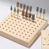 2Pcs Save Space Wooden Polishing Head Storage Board Nail Tools Storage Stand  Pedicure File Cutter