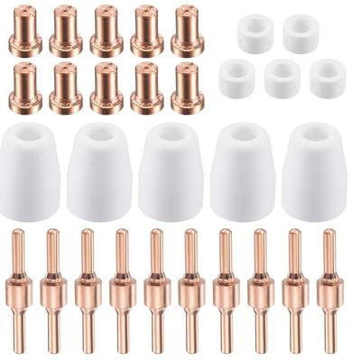 Electrodes Nozzles Plasma Cutter 30 Pcs Copper&ceramic