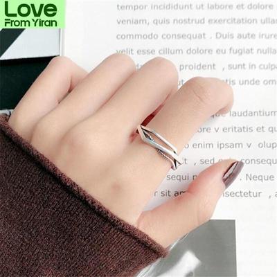 Retro Twisted Personalized Jewelry Multi-layer Horizontal Line Exquisite Open Ring