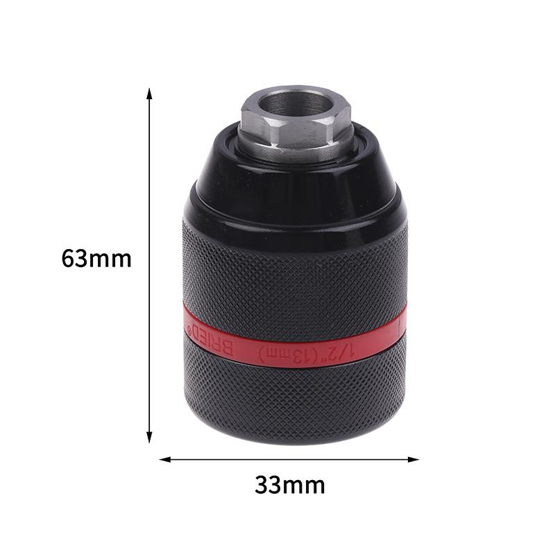 10mm and 13mm Quick Change Metal Ratchet Drill Chuck, Self-Locking, For Drill Bit Taps, Socket, and Screwdriver