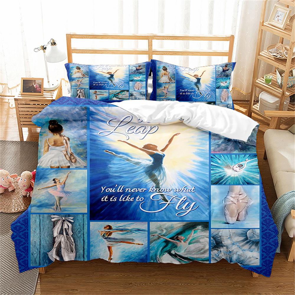 Zestaw poszwy na kołdrę z motywem sportowym Joga Koszykówka Softball Balet Zestaw pościeli Rozmiar King Queen dla Dziecka Chłopca Dziewczynki Sportowca Pokrowiec na kołdrę