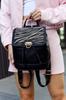 Women's urban backpack with a flap made of eco-leather - David Jones