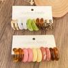European and American Exaggerated Leopard Print Acrylic Earrings Set To C Ring Versatile Earrings Korean Version Ear Jewelry