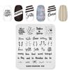 kads Fashion 050 Nail Stamping Plate Cute Words Image Design Manicure Stamper Nail Art Nail Accessories Stamping Printer