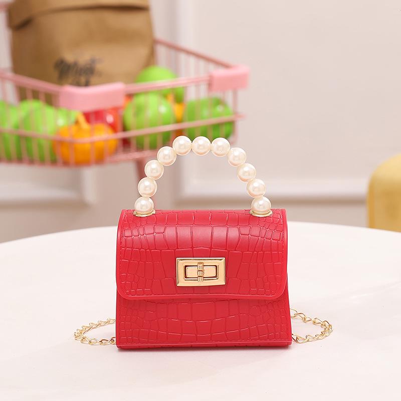 

Сумки 2023: Мини мягкая желейная сумочка с узором крокодила для помады красный