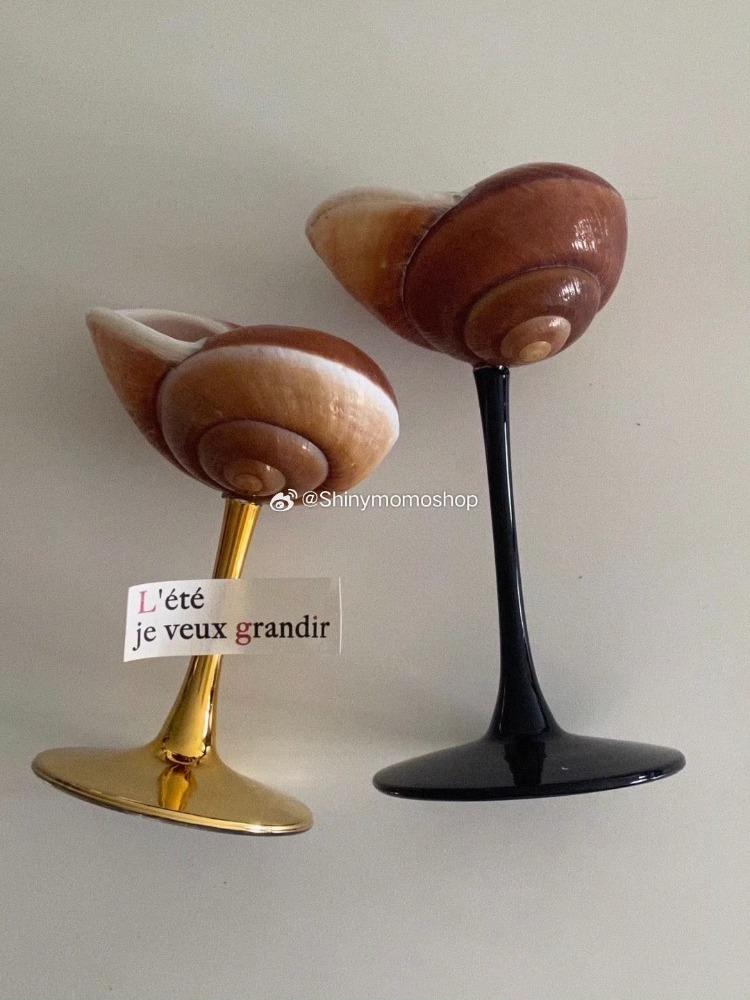 Handmade Tall Wine Glass, Natural Conch Shell, Wine Glass, Creative Design, Shell Tray Gift, High-end Decoration Interesting Cup