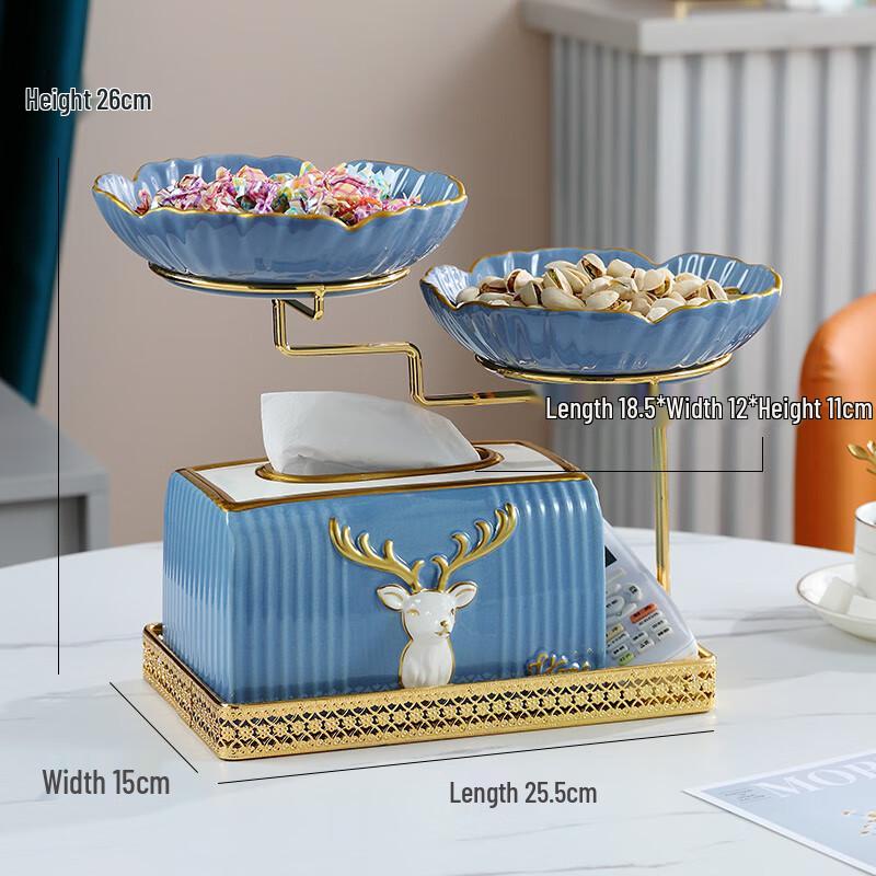 Naijiang European Ceramic & Iron Fruit Plate Set